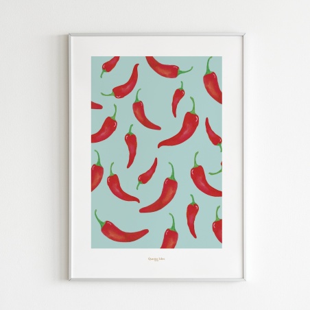 Affiche 30x40 Piments Quartier Libre