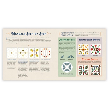 Livre d'autocollant Mandala The Antiquarian