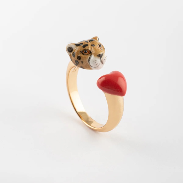 Bague FaceToFace Coeur & Guépard Nach