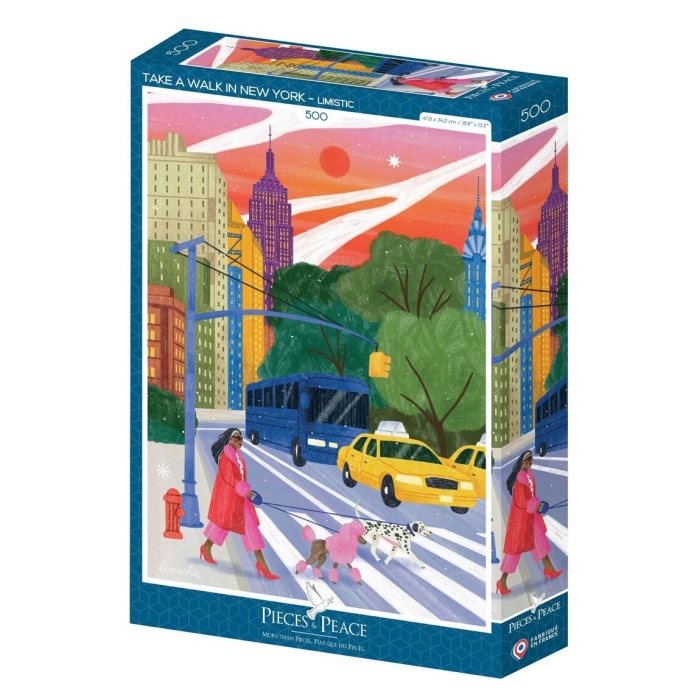 Puzzle 500 pièces Take a walk in New York Pieces & Peace