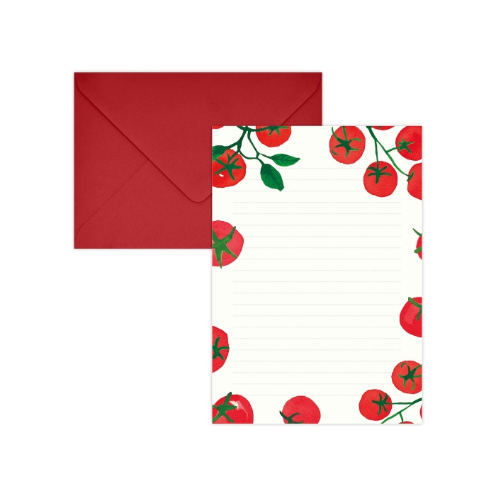 Coffret de Papier à Lettre Tomates Quartier Libre