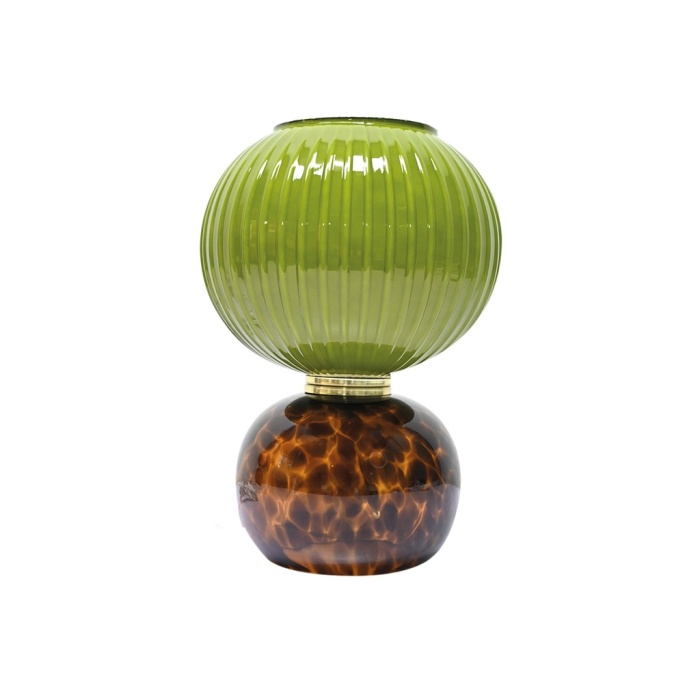 Lampe en verre Adonis Léopard Opjet
