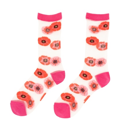 Chaussettes transparentes Coquelicot Coucou Suzette