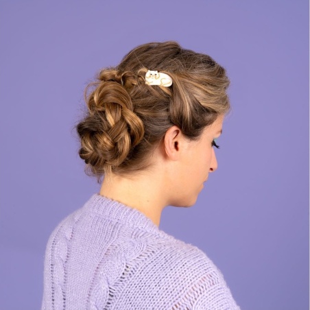 Barrette Chat persan Coucou Suzette