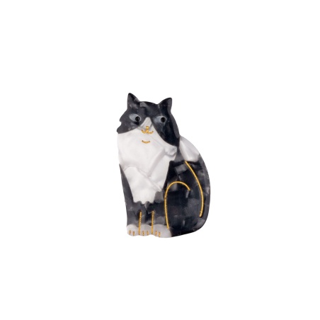 Barrette Chat noir & blanc Coucou Suzette