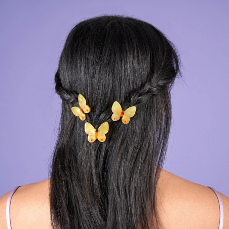 Barrette Papillon jaune Coucou Suzette