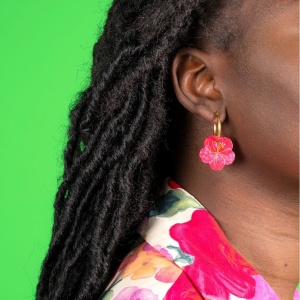 Boucles d'oreilles Hibiscus...