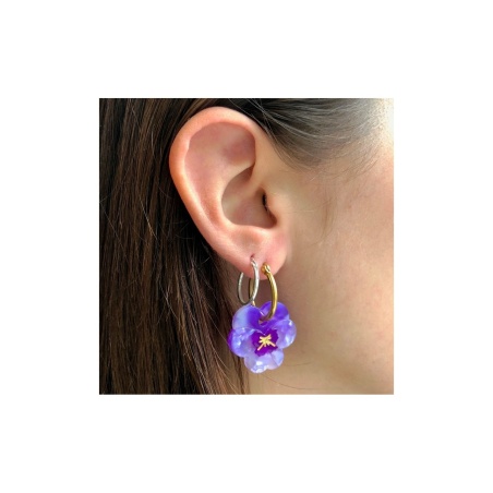 Boucles d'oreilles Pensée Coucou Suzette