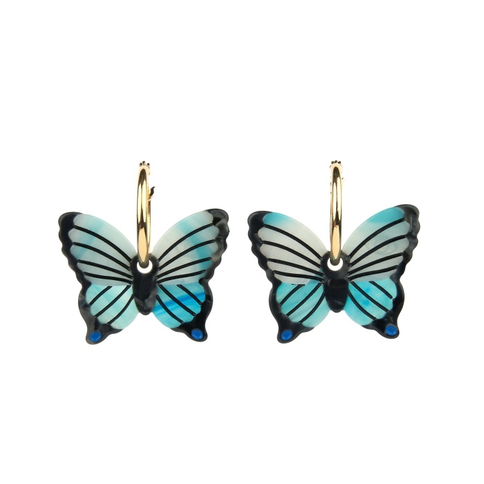 Boucles d'oreilles Papillon bleu Coucou Suzette
