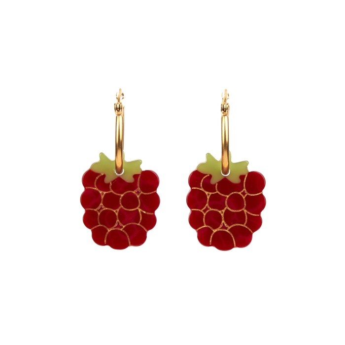 Boucles d'oreilles Framboise Coucou Suzette