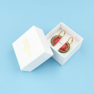 Boucles d'oreilles Pastèque...
