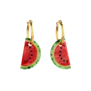 Boucles d'oreilles Pastèque...