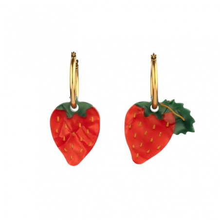 Boucles d'oreilles Fraise Coucou Suzette