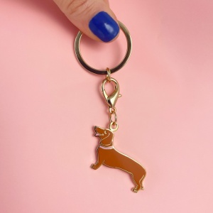 Porte-clés Teckel Coucou...