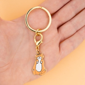 Porte-clés Chat roux Coucou...