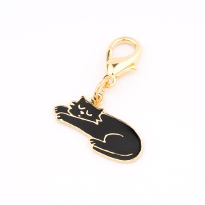 Porte-clés Chat noir Coucou...