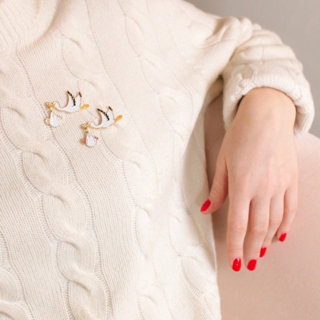 Pin's Cigogne Coucou Suzette