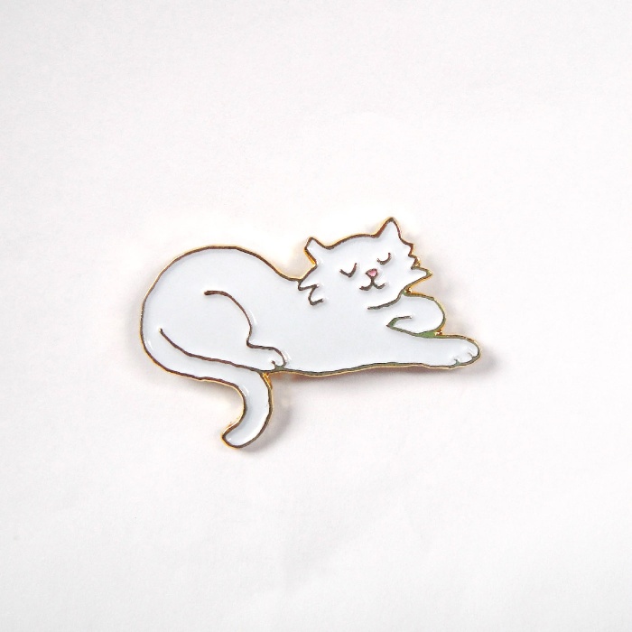 Pin's Chat blanc Coucou Suzette