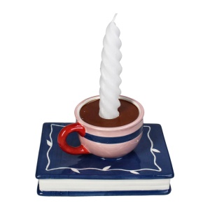 Bougeoir Une tasse & Un livre