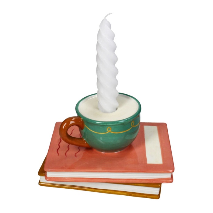 Bougeoir Une tasse & Un livre