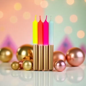 Set de 4 bougies de Noël Pink Stories 2