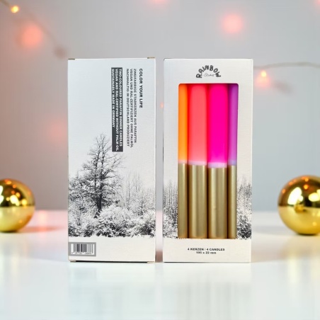 Set de 4 bougies de Noël Pink Stories