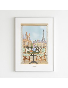 Affiche 30x40 P'tit Dej à Paris Quartier Libre