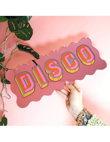 Miroir autocollant Disco Wavy Printed Weird