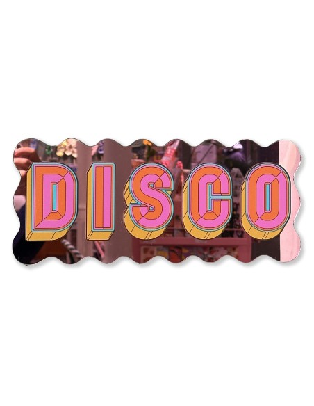 Miroir autocollant Disco Wavy Printed Weird