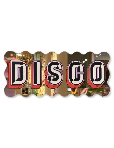 Miroir autocollant Disco Wavy Printed Weird