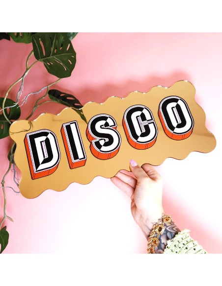 Miroir autocollant Disco Wavy Printed Weird