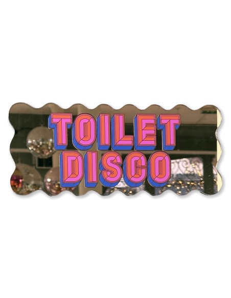 Miroir autocollant Toilet Disco Wavy Printed Weird