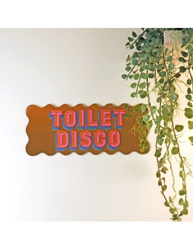 Miroir autocollant Toilet Disco Wavy Printed Weird