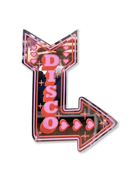 Miroir autocollant Flèche Disco Printed Weird