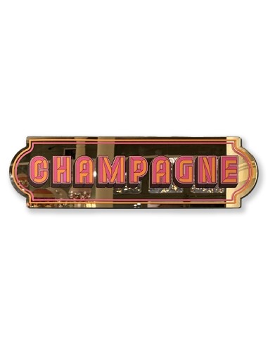 Miroir autocollant Champagne Sign Printed Weird