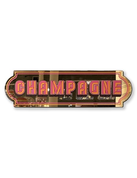 Miroir autocollant Champagne Sign Printed Weird