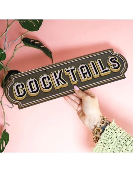 Miroir autocollant Cocktail Sign Printed Weird