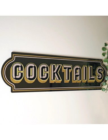 Miroir autocollant Cocktail Sign Printed Weird