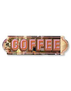 Miroir autocollant Coffee Sign Printed Weird