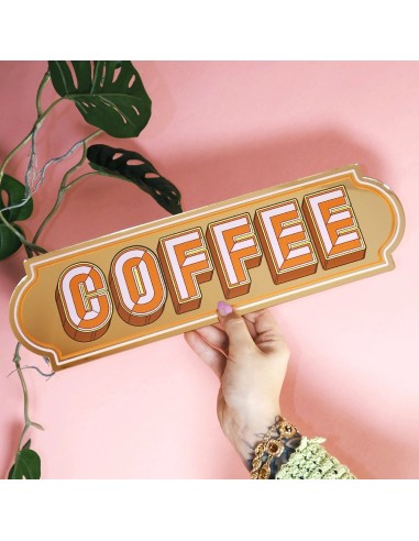 Miroir autocollant Coffee Sign Printed Weird