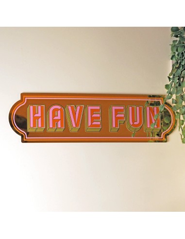 Miroir autocollant Have fun Sign Printed Weird