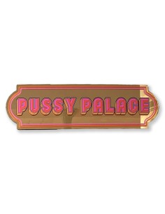 Miroir autocollant Pussy Palace Sign Printed Weird