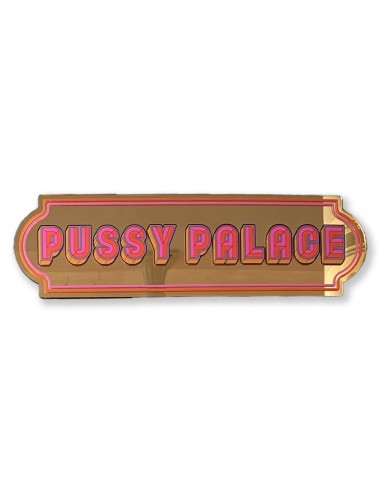 Miroir autocollant Pussy Palace Sign Printed Weird