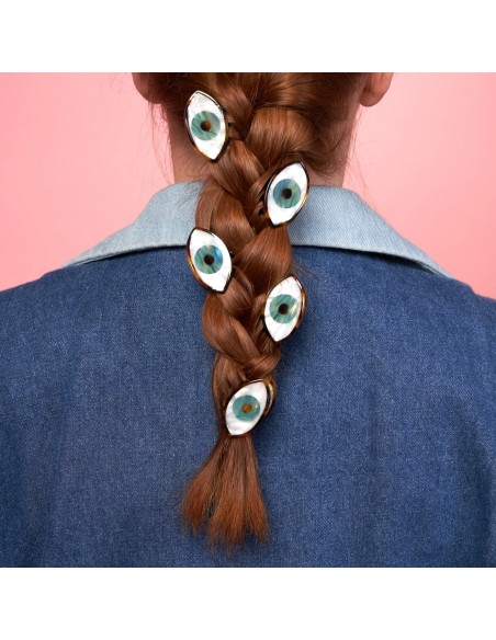 Mini pince à cheveux Oeil bleu Coucou Suzette