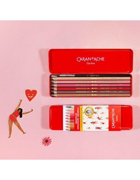 Set de crayons de couleur Supracolor Aquarelle Nina Cosford X Caran d'Ache