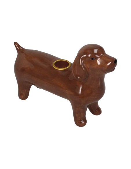 Bougeoir Teckel en céramique