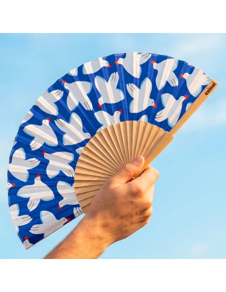 Éventail illustré Cuikui