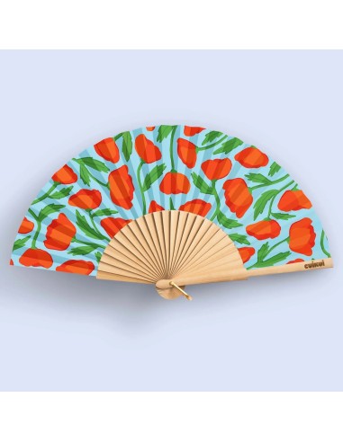 Éventail illustré Cuikui