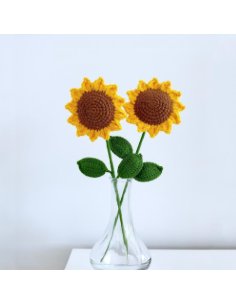 Fleur de Tournesol en crochet 2