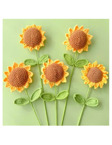Fleur de Tournesol en crochet